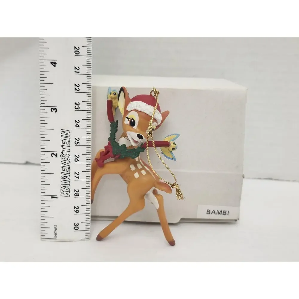 Vintage Disney Bambi Christmas Ornament Boxed Holiday Fawn Figurine